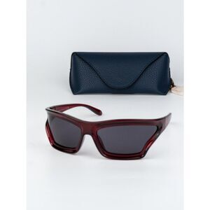 Loewe x PAULA'S IBIZA Men Sunglasses Red Smoke Wraparound LW40143U 66A
